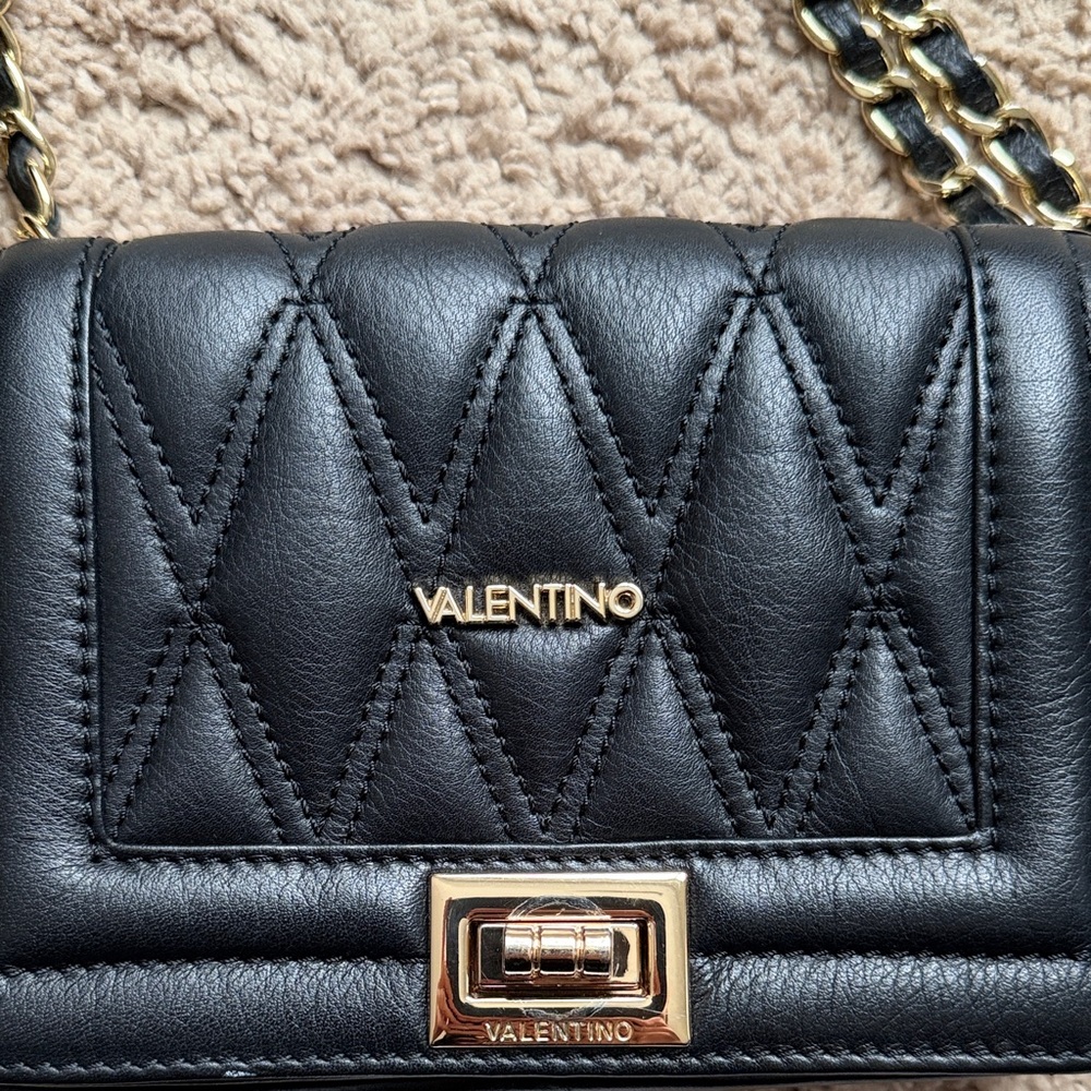 Valentino Black Quilted Crossbody Bag - Picture 2 of 4